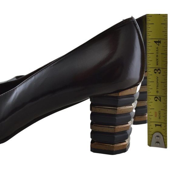 Stuart Weitzman Patent Leather Block Heel Pumps - Picture 6 of 6